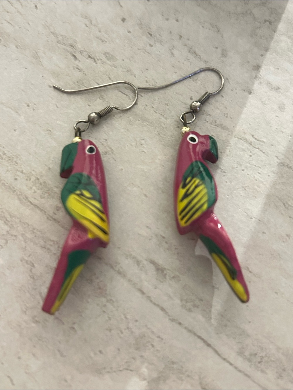 Parrot Wood earrings